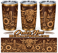Highland Cow & Sunflower Engraved Tumbler – Rustic Farmhouse Collection