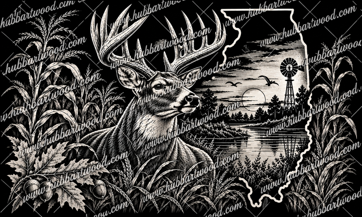 Illinois Whitetail Buck – 20 oz Engraved Tumbler
